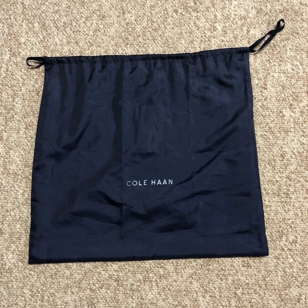 Cole Haan McKinney Genuine Leather Laptop Briefcase Messenger Bag, Black